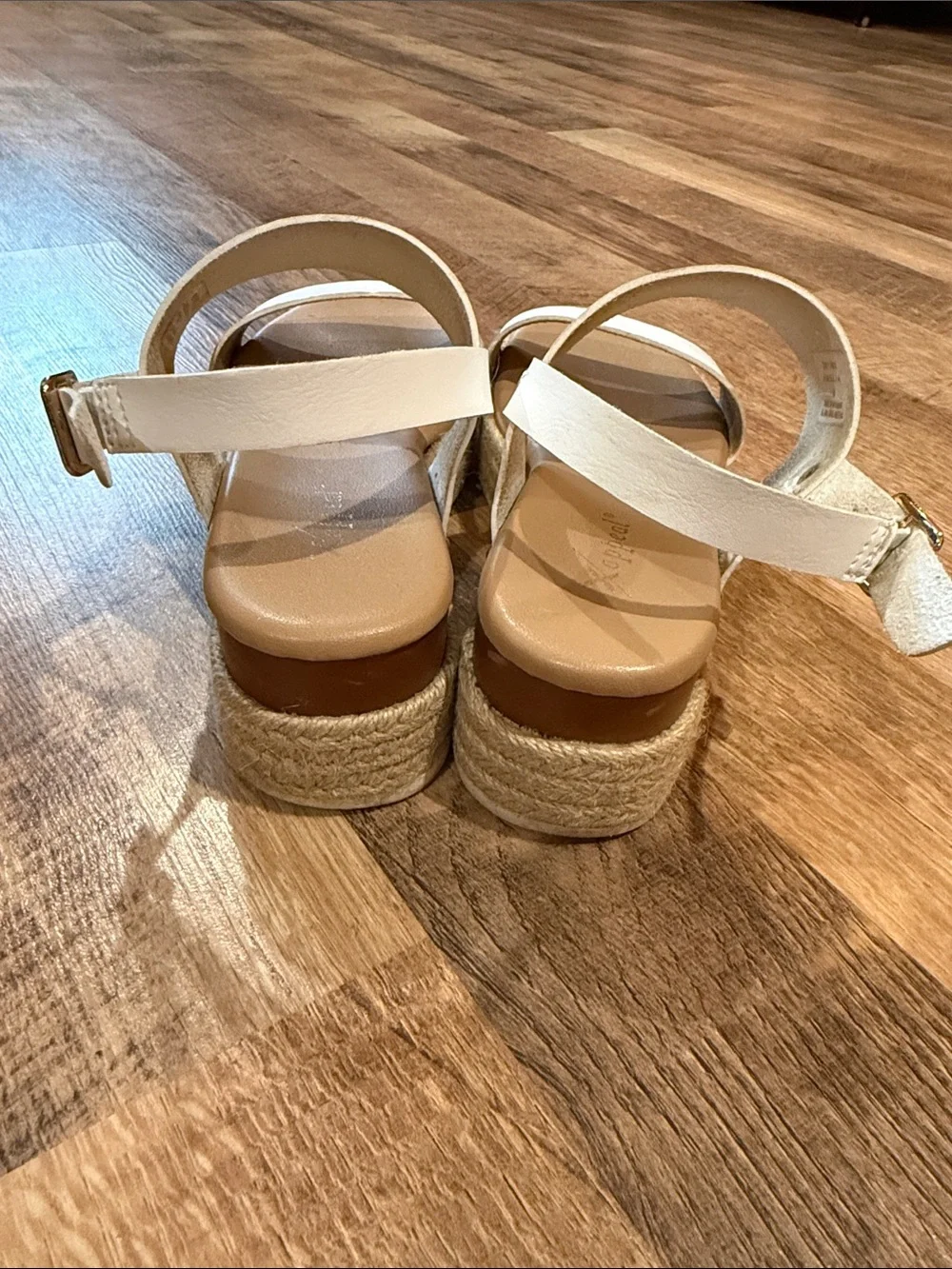 Women’s White Platform Espadrille Sandals - Size 8